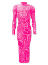 'Get In Line' Backless Mesh Dress - Patrick Church