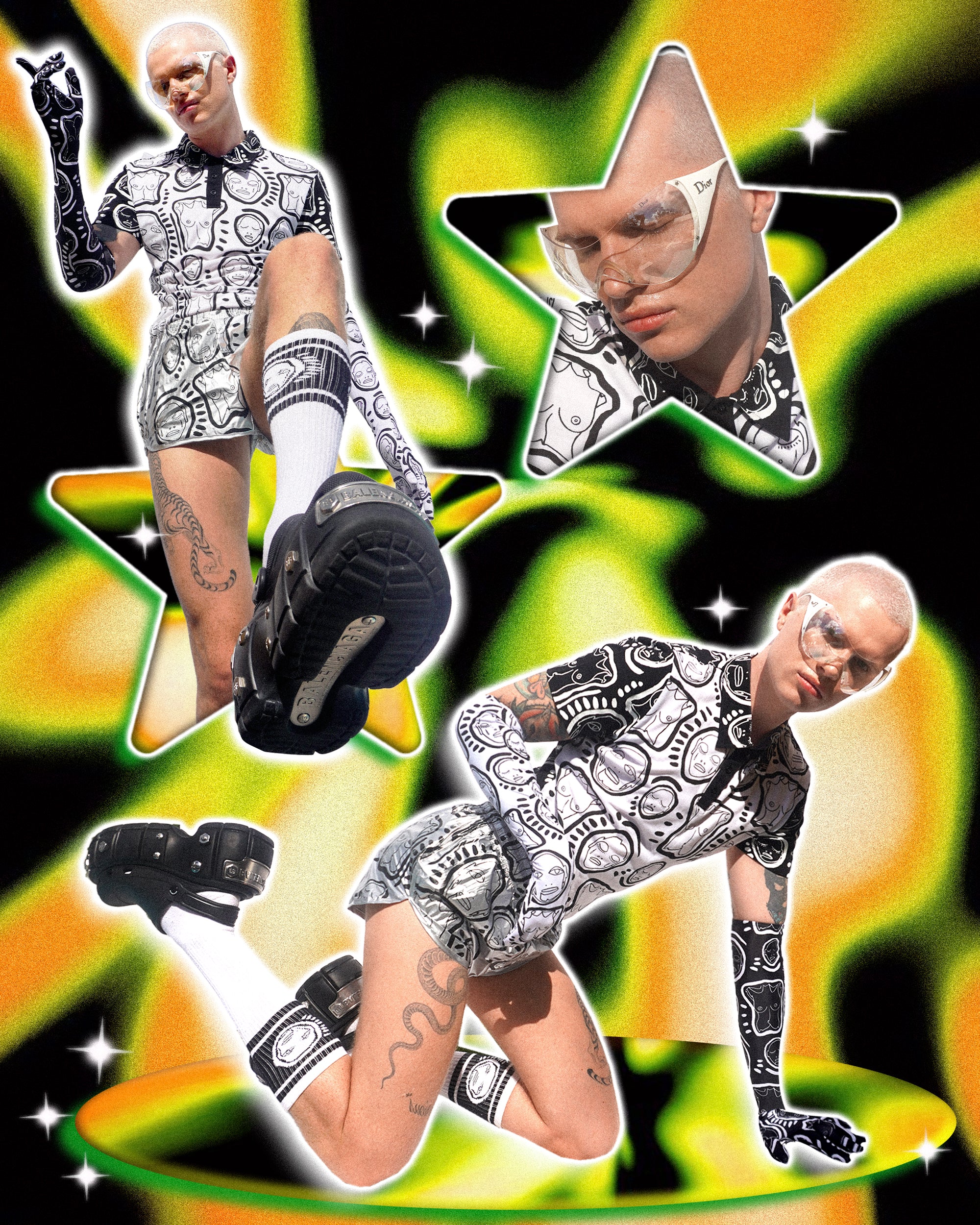 'All Over You' Silver Shorts - Patrick Church