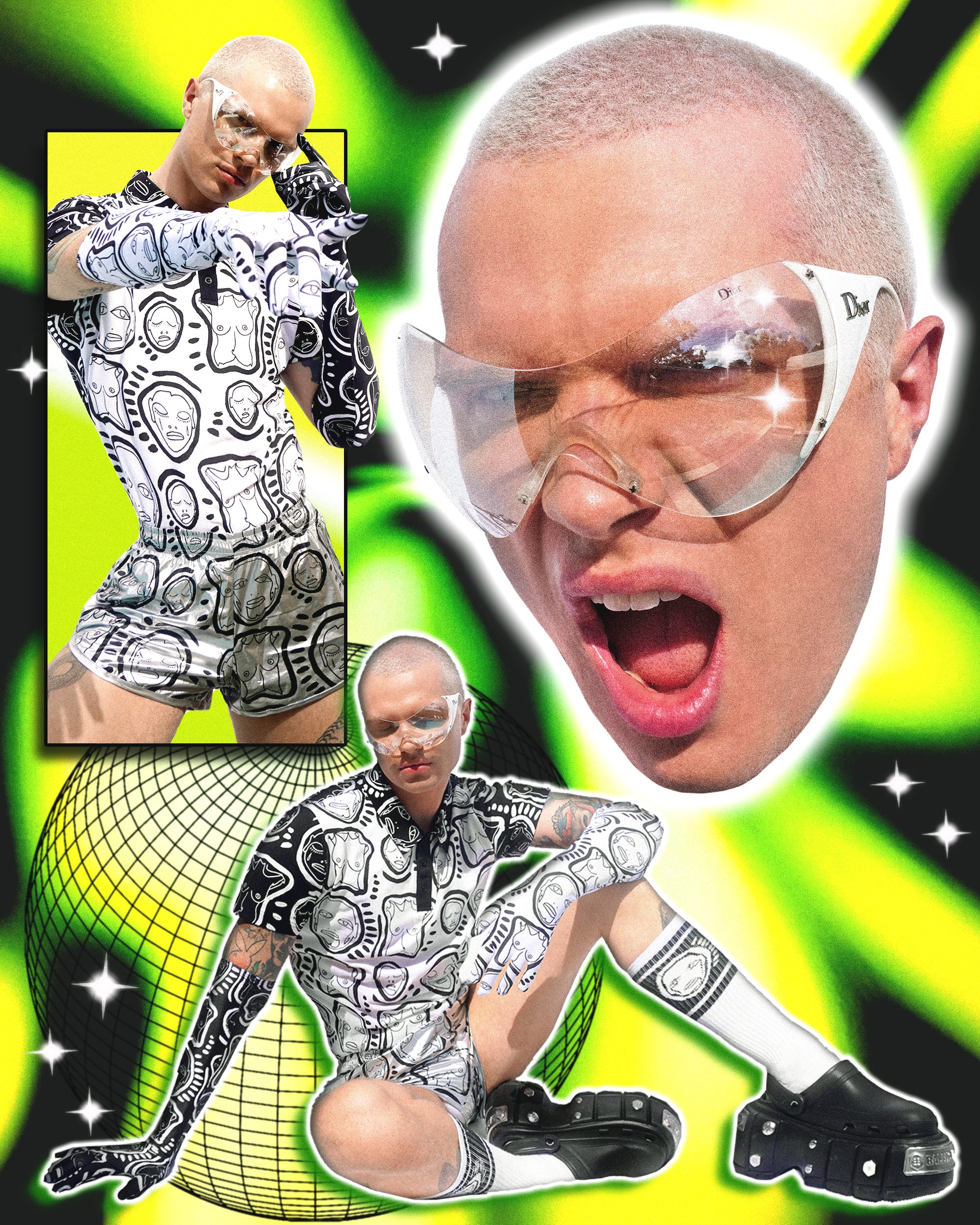 'All Over You' Silver Shorts - Patrick Church