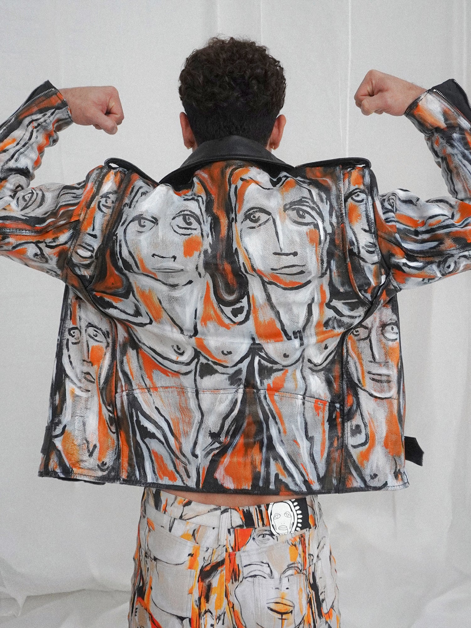 'Dearest Boy' Hand Painted Leather Jacket - Patrick Church