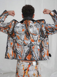 'Dearest Boy' Hand Painted Leather Jacket - Patrick Church