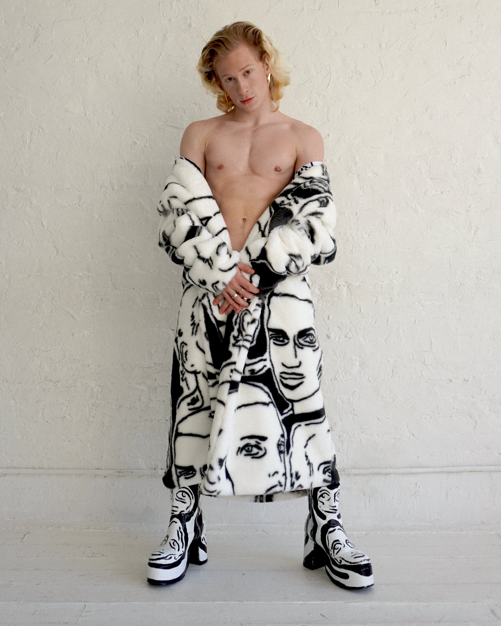 'Dearest Boy' Faux Fur Trench Coat - Patrick Church