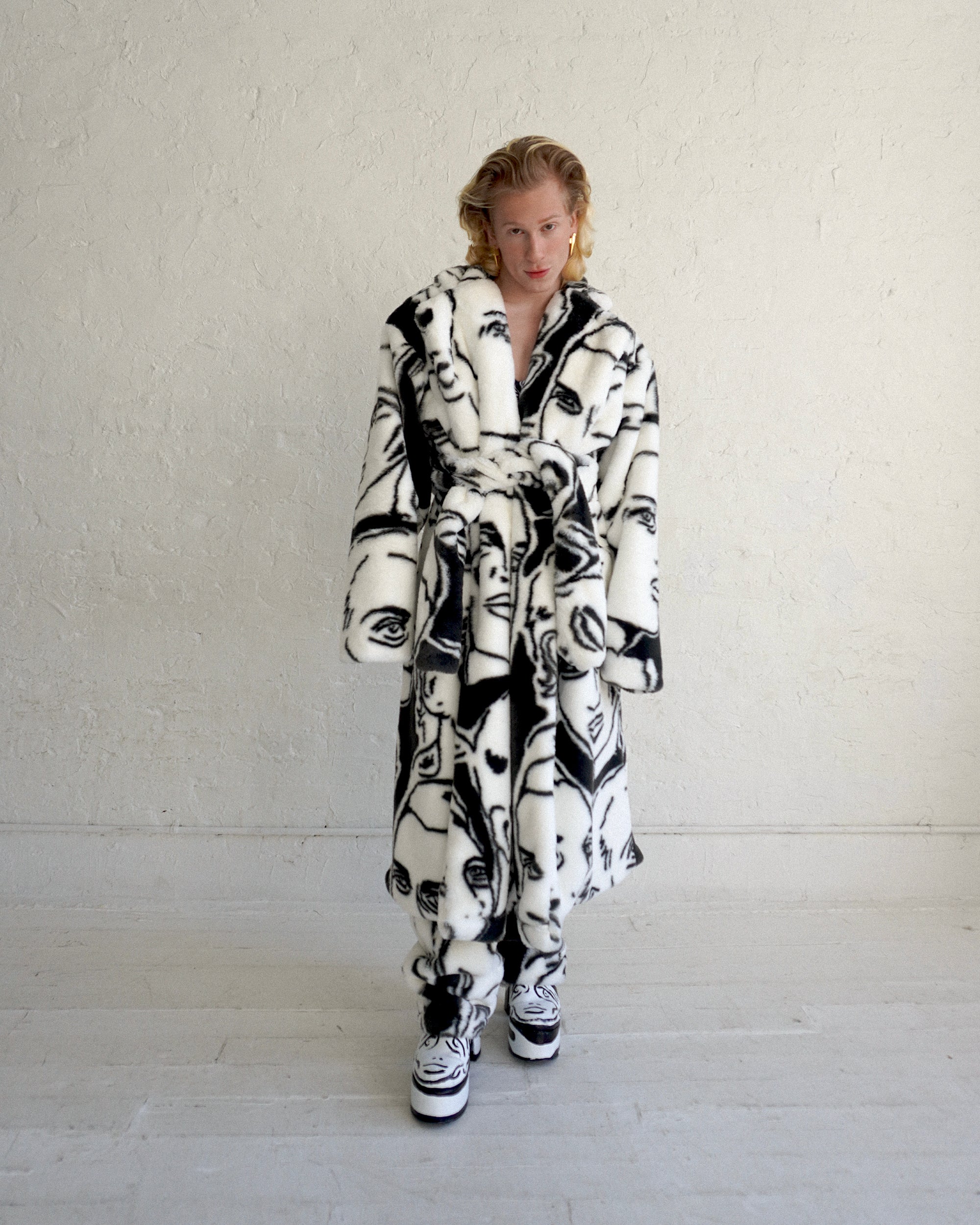 'Dearest Boy' Faux Fur Trench Coat - Patrick Church