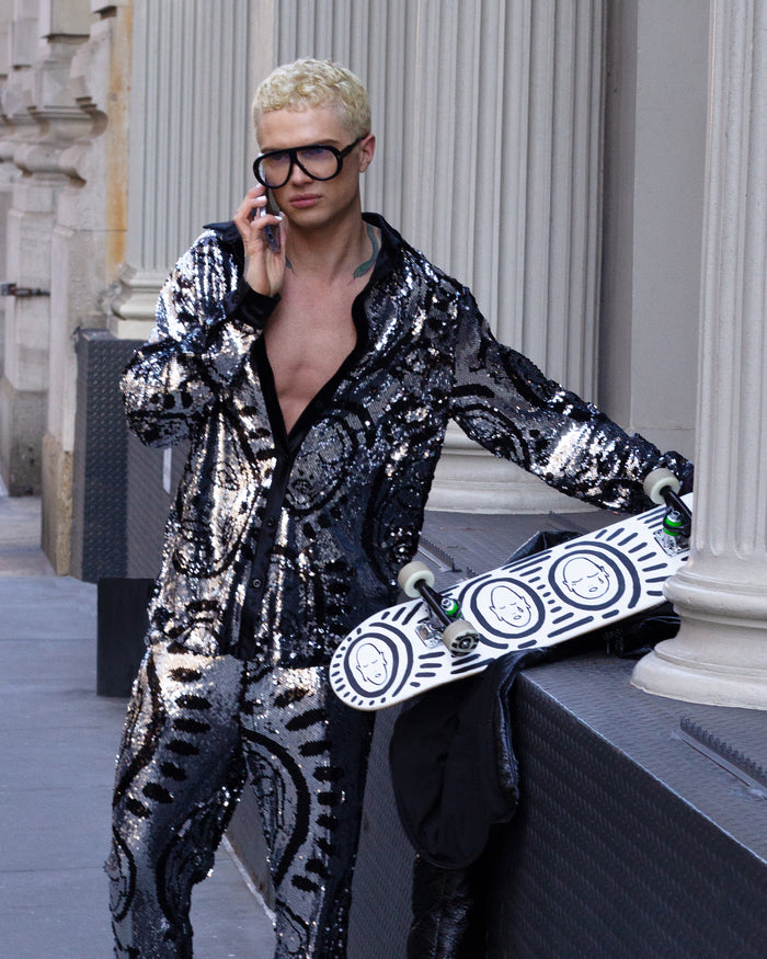 Silver 'All Over You' Sequin Set - Patrick Church