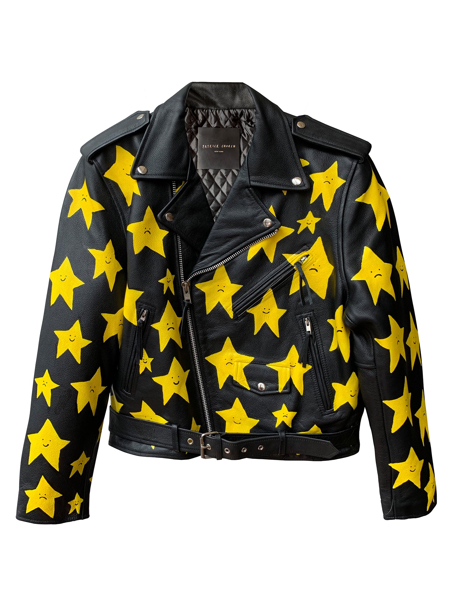 'STAR' Hand Painted Leather Jacket - Patrick Church