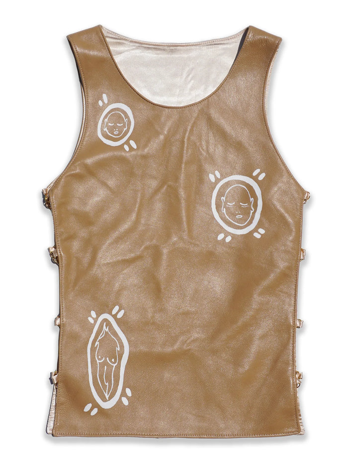 'ALL OVER YOU' Hand Painted Leather Tank Top - Patrick Church
