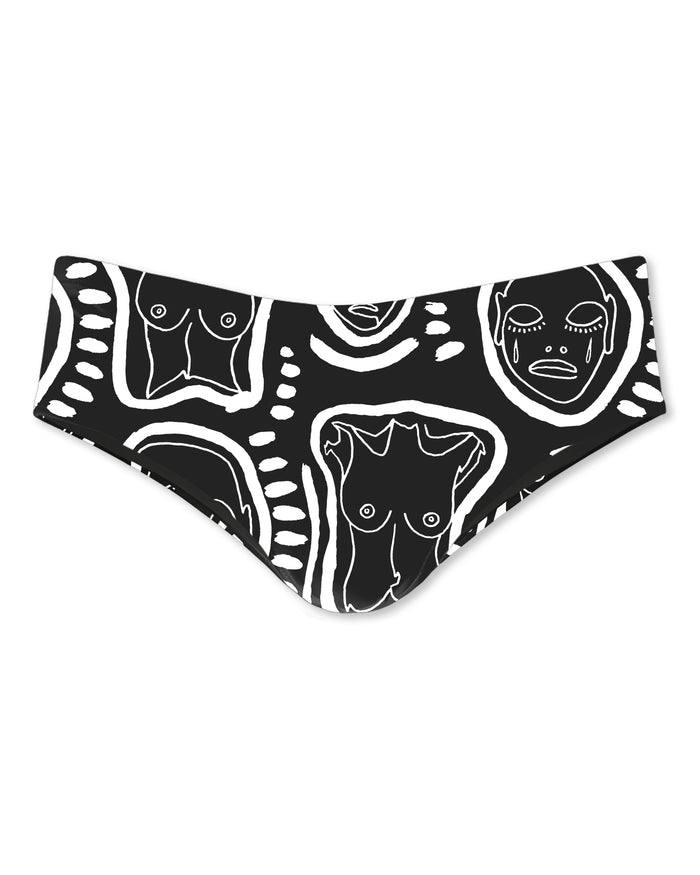 Metal 'All Over You' Cutout Swim Brief - Patrick Church