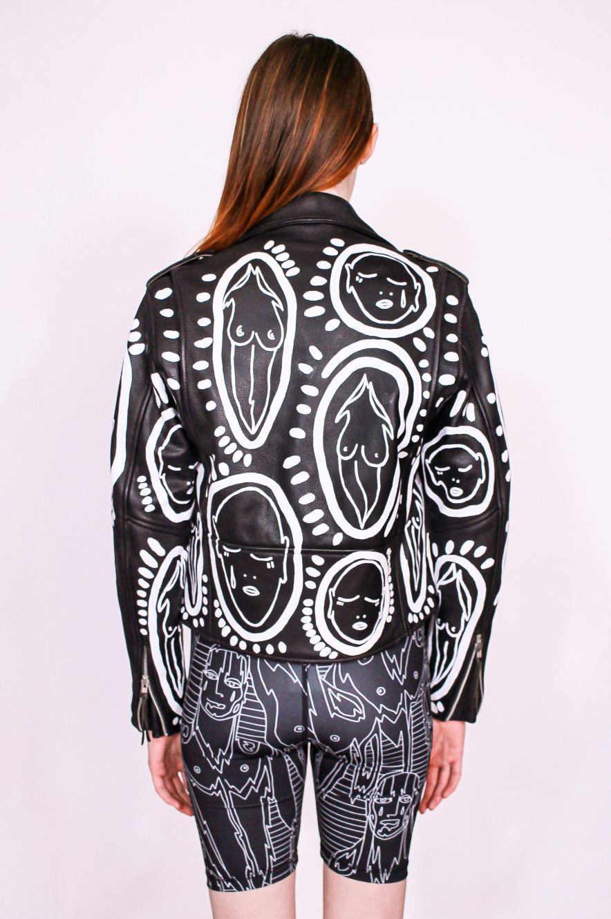 'ALL OVER YOU' Hand Painted Leather Jacket - Patrick Church